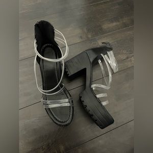 Clear Strapped Platform heels